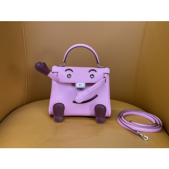 Kelly doll cherry blossom pink swift silver buckle