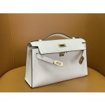 Mini kelly generation cream white Swift gold buckle