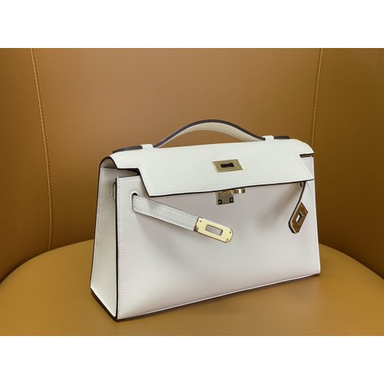 Mini kelly generation cream white Swift gold buckle