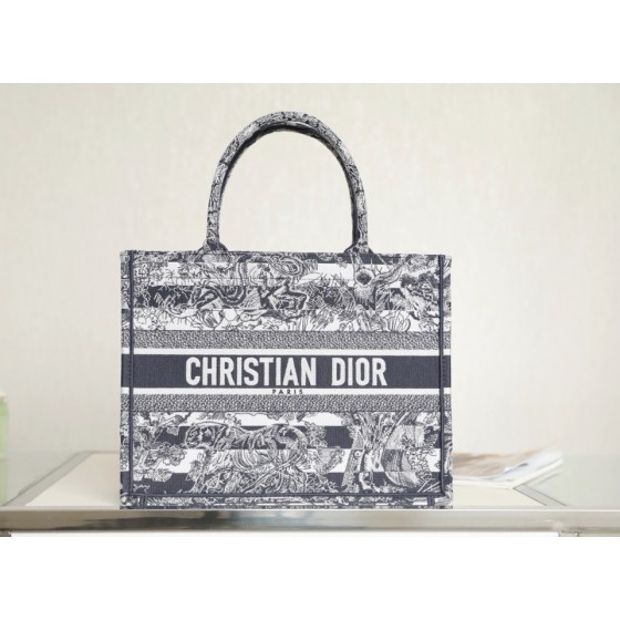 DIOR TOTE blue striped tiger