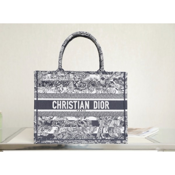 DIOR TOTE blue striped tiger