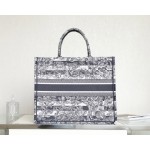 DIOR TOTE blue striped tiger pattern