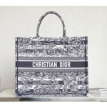 DIOR TOTE blue striped tiger pattern