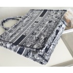 DIOR TOTE blue striped tiger pattern