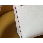 Mini kelly a generation cream white swift silver buckle