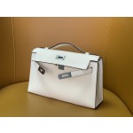 Mini kelly a generation cream white swift silver buckle