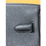 Birkin30 black togo leather silver buckle