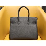 Birkin30 black togo leather silver buckle
