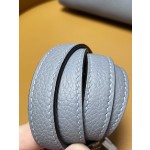 Kelly28 inseam j7 linen blue togo leather silver buckle