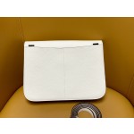 Halzan25 cream white inside spelling sesame color silver buckle TC leather