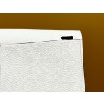 Halzan25 cream white inside spelling sesame color silver buckle TC leather