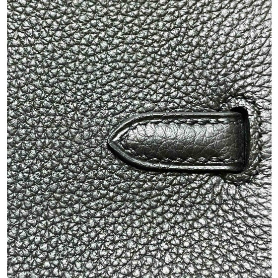 Bk25 black togo leather gold buckle