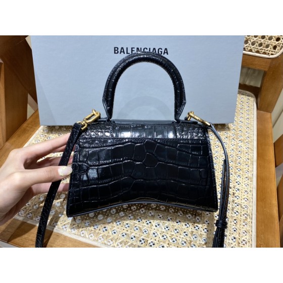 BALENCIAGA 𝐇𝐨𝐮𝐫𝐠𝐥𝐚𝐬𝐬 𝐗𝐒 crocodile-textured cowhide