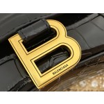 BALENCIAGA 𝐇𝐨𝐮𝐫𝐠𝐥𝐚𝐬𝐬 𝐗𝐒 crocodile-textured cowhide