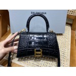 BALENCIAGA 𝐇𝐨𝐮𝐫𝐠𝐥𝐚𝐬𝐬 𝐗𝐒 crocodile-textured cowhide