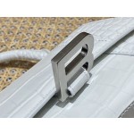 BALENCIAGA 𝐇𝐨𝐮𝐫𝐠𝐥𝐚𝐬𝐬 𝐗𝐒 crocodile-textured cowhide