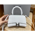 BALENCIAGA 𝐇𝐨𝐮𝐫𝐠𝐥𝐚𝐬𝐬 𝐗𝐒 crocodile-textured cowhide