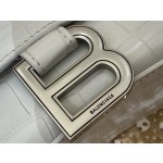 BALENCIAGA 𝐇𝐨𝐮𝐫𝐠𝐥𝐚𝐬𝐬 𝐗𝐒 crocodile-textured cowhide