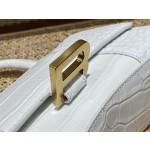 BALENCIAGA 𝐇𝐨𝐮𝐫𝐠𝐥𝐚𝐬𝐬 𝐗𝐒 crocodile-textured cowhide