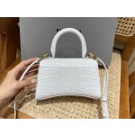 BALENCIAGA 𝐇𝐨𝐮𝐫𝐠𝐥𝐚𝐬𝐬 𝐗𝐒 crocodile-textured cowhide