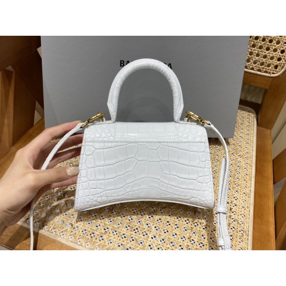 BALENCIAGA 𝐇𝐨𝐮𝐫𝐠𝐥𝐚𝐬𝐬 𝐗𝐒 crocodile-textured cowhide