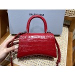 BALENCIAGA 𝐇𝐨𝐮𝐫𝐠𝐥𝐚𝐬𝐬 𝐗𝐒 crocodile-textured cowhide