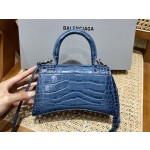 BALENCIAGA 𝐇𝐨𝐮𝐫𝐠𝐥𝐚𝐬𝐬 𝐗𝐒 crocodile-textured cowhide