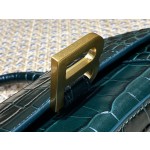 BALENCIAGA 𝐇𝐨𝐮𝐫𝐠𝐥𝐚𝐬𝐬 𝐗𝐒 crocodile-textured cowhide