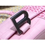 BALENCIAGA 𝐇𝐨𝐮𝐫𝐠𝐥𝐚𝐬𝐬 𝐗𝐒 crocodile-textured cowhide