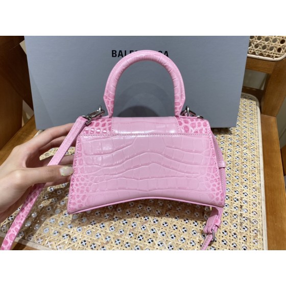 BALENCIAGA 𝐇𝐨𝐮𝐫𝐠𝐥𝐚𝐬𝐬 𝐗𝐒 crocodile-textured cowhide