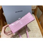 BALENCIAGA 𝐇𝐨𝐮𝐫𝐠𝐥𝐚𝐬𝐬 𝐗𝐒 crocodile-textured cowhide