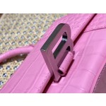 BALENCIAGA 𝐇𝐨𝐮𝐫𝐠𝐥𝐚𝐬𝐬 𝐗𝐒 crocodile-textured cowhide