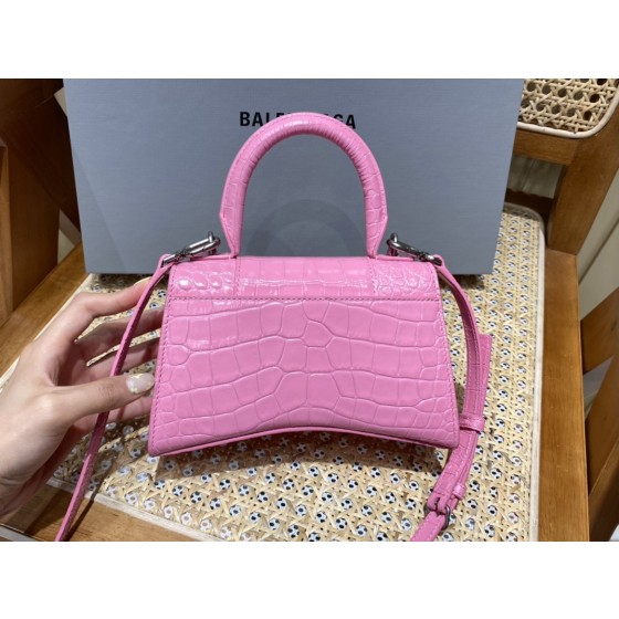 BALENCIAGA 𝐇𝐨𝐮𝐫𝐠𝐥𝐚𝐬𝐬 𝐗𝐒 crocodile-textured cowhide