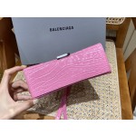 BALENCIAGA 𝐇𝐨𝐮𝐫𝐠𝐥𝐚𝐬𝐬 𝐗𝐒 crocodile-textured cowhide