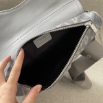 Dior- saddle bag in Dior gray canvas model D8004