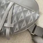 Dior- saddle bag in Dior gray canvas model D8004