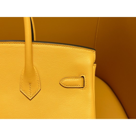 Bk25 Mustard Yellow Swift Silver Button