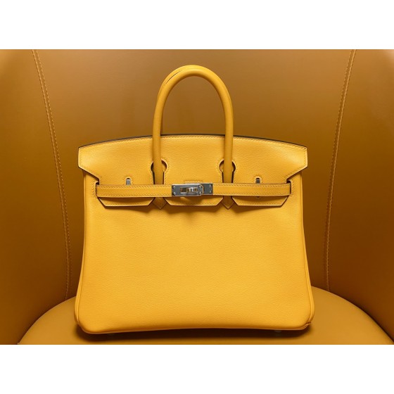 Bk25 Mustard Yellow Swift Silver Button