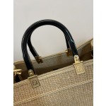 FENDI Sunshine Straw Tote Bag