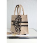 DIOR TOTE beige linen canvas