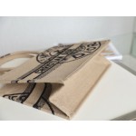 DIOR TOTE beige linen canvas