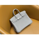 Birkin25 Glacier Blue Togo Leather Silver Buckle