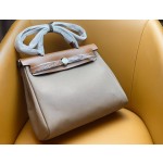Herbag 31 inner seam gold brown with olive green silver buckle