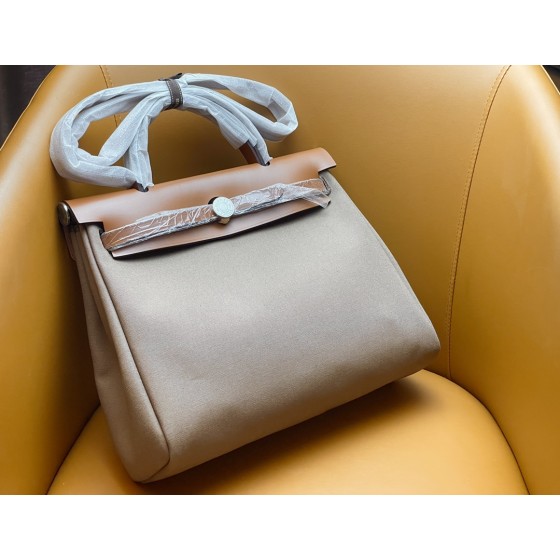 Herbag 31 inner seam gold brown with olive green silver buckle