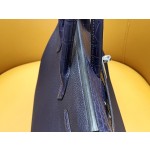 Bk30 touch Midnight Blue Togo with Indigo Mist Face America 🐊   Silver buckle