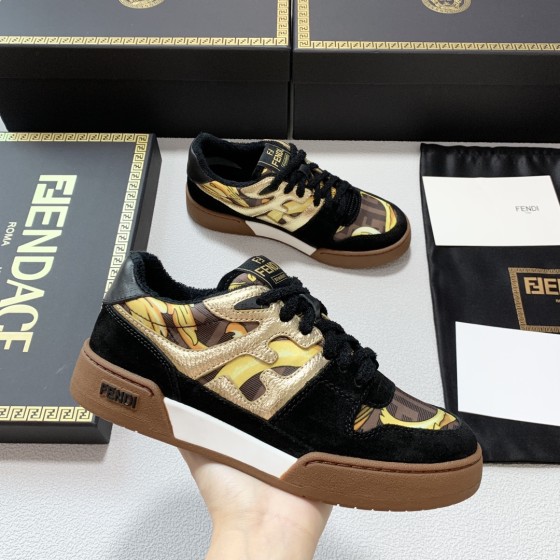 Fendi Versace collaborates on the new match capsule sneakers, casual sneakers for couples