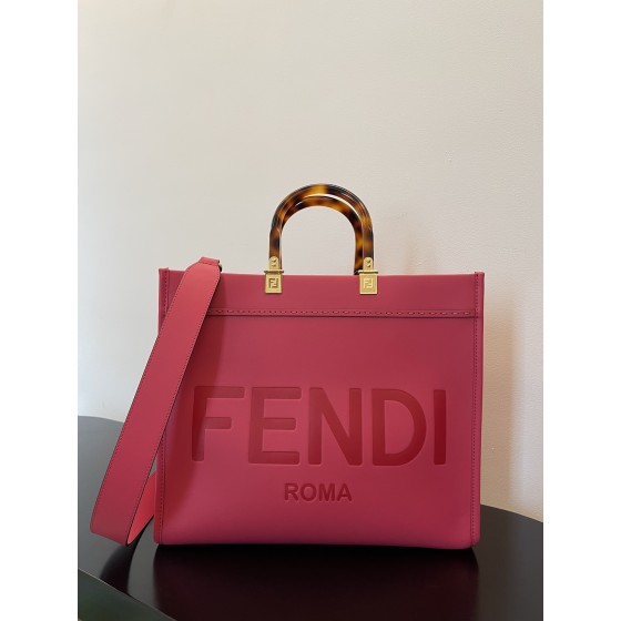 FENDI small dragon fruit color new size shine tote special package "sunshine tote bag"