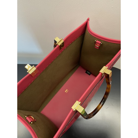 FENDI small dragon fruit color new size shine tote special package "sunshine tote bag"