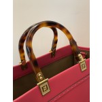 FENDI small dragon fruit color new size shine tote special package "sunshine tote bag"