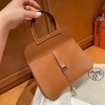 Halzan 25cm New stock tc leather 37 gold brown silver buckle